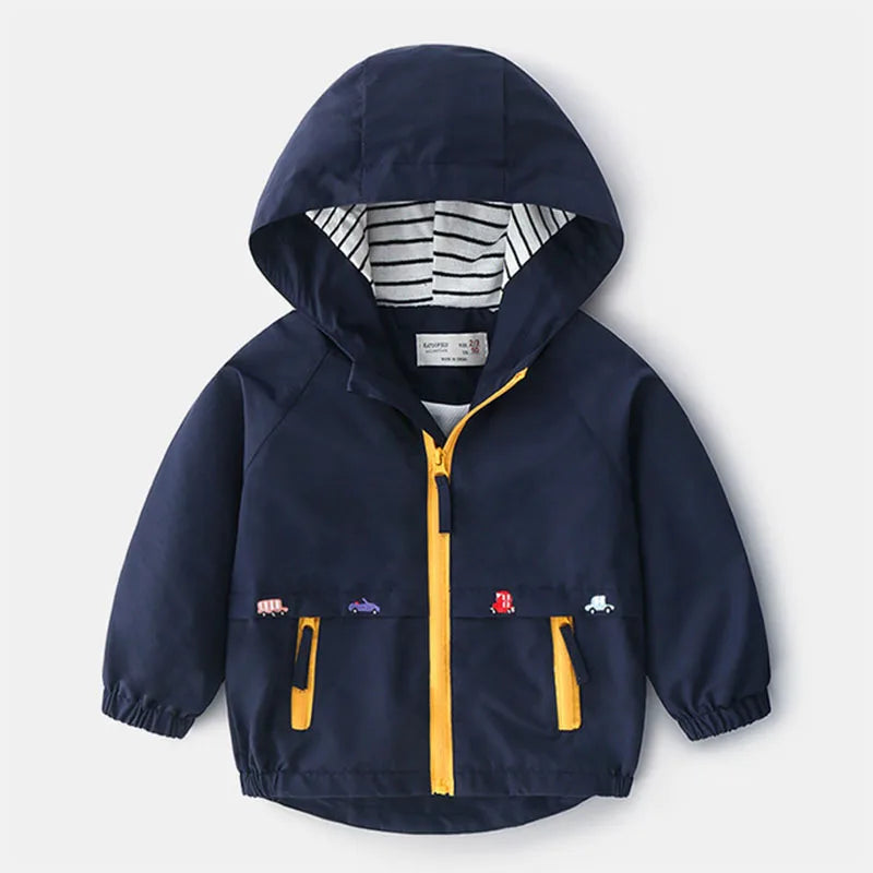 Hooded Windbreaker With Pockets The Neutral Newborn