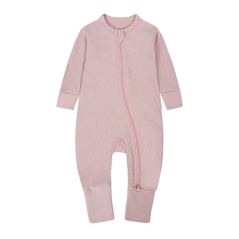 Bamboo Ribbed Onesie - Light Pink