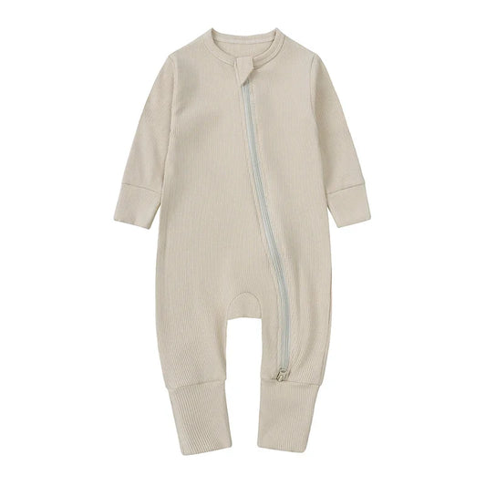 Bamboo Ribbed Onesie - Oat