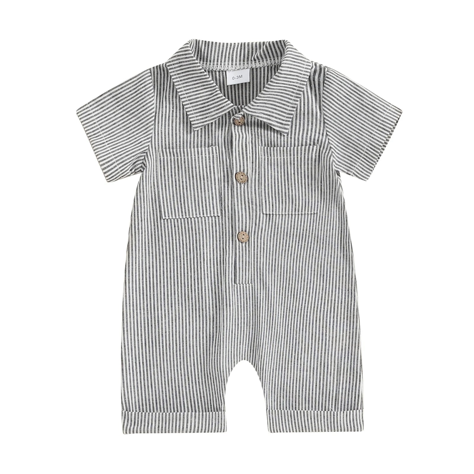 Gray striped jumpsuit sales