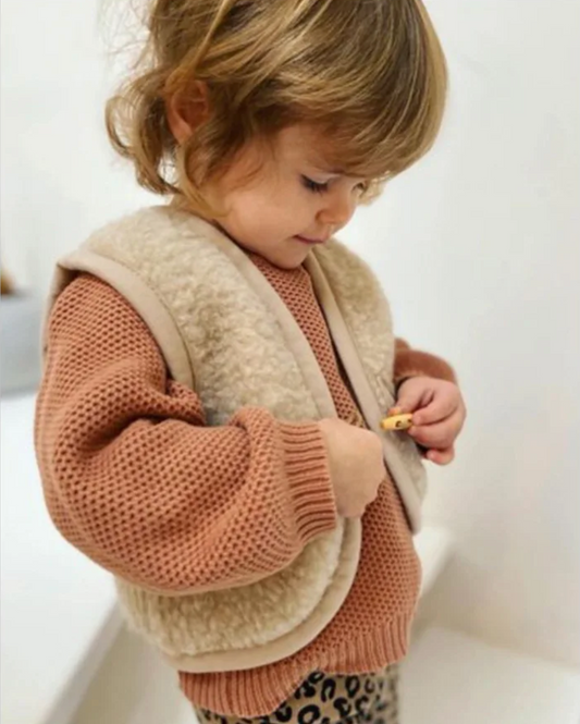 Cozy Wool Vest in Cream