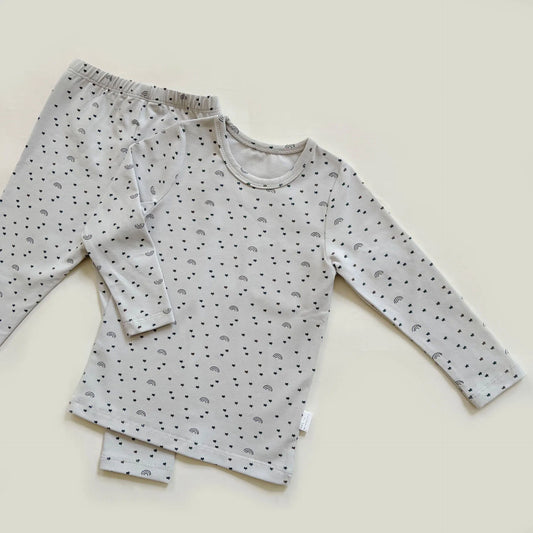 Long Sleeve Pajamas - Rainbow & Star Print