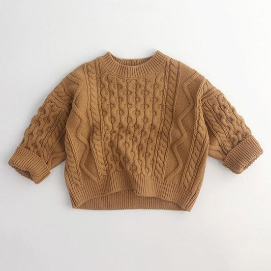 Fisherman's Knit Sweater in Caramel