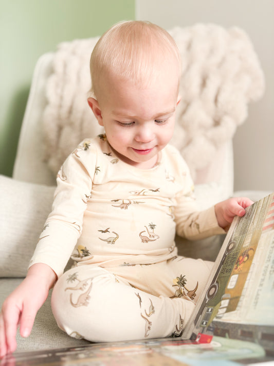 Long Sleeve Pajamas - Dino Print