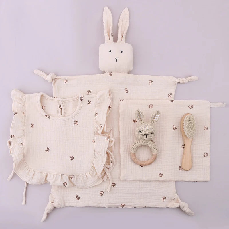 Welcome Baby Gift Bundle - Rabbit & Rainbow Theme