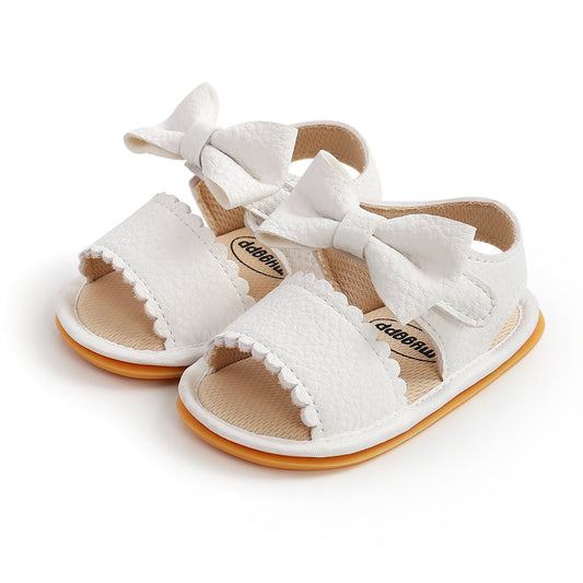 Summer Bow Sandals in White