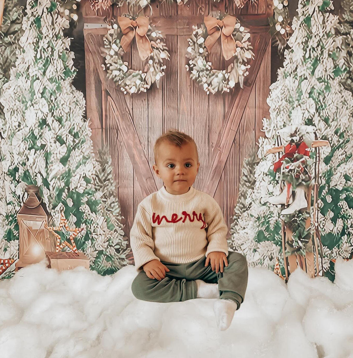 Merry Knit Embroidered Christmas Sweater