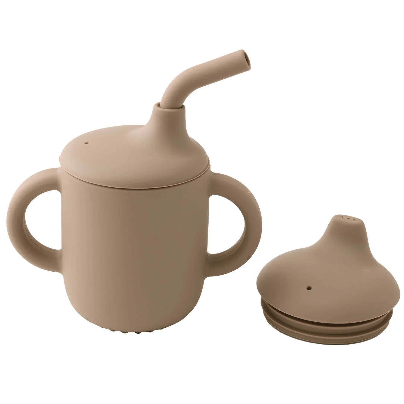 Cool Kids 1 piece Silicone Straw Cup With Two Lids