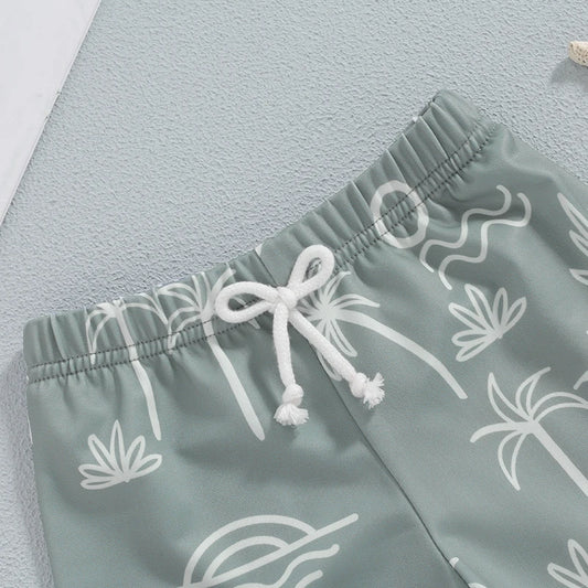 Boy's Palm Beach Swim Trunks in Sage