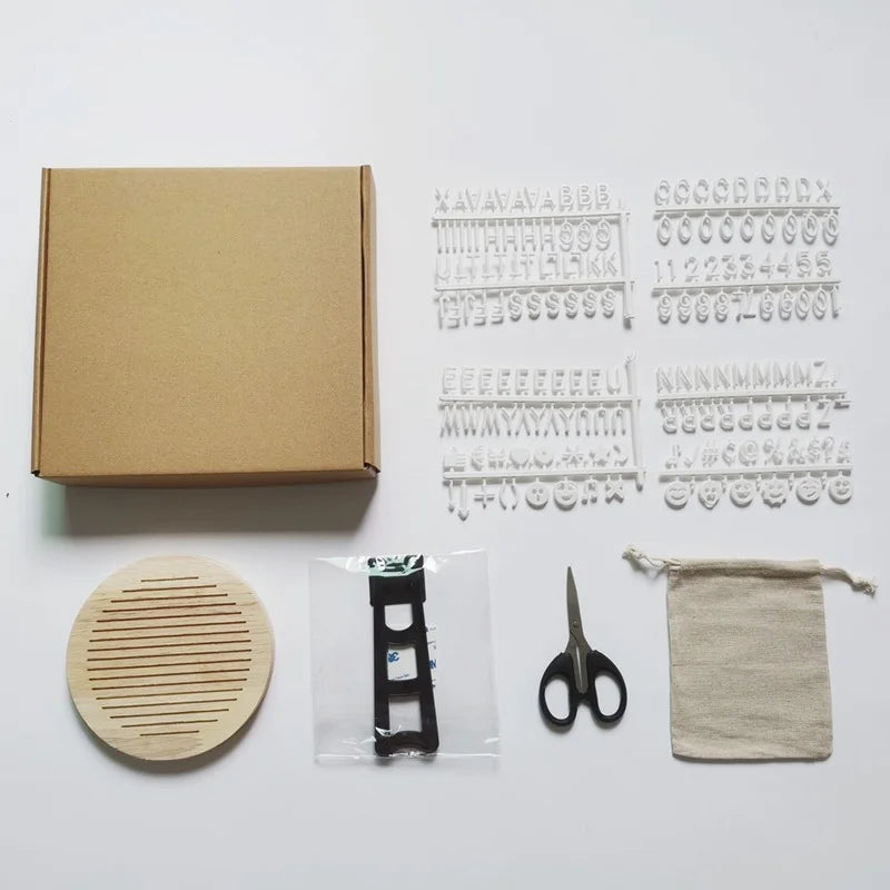 Circular Wood Announcement Board Kit