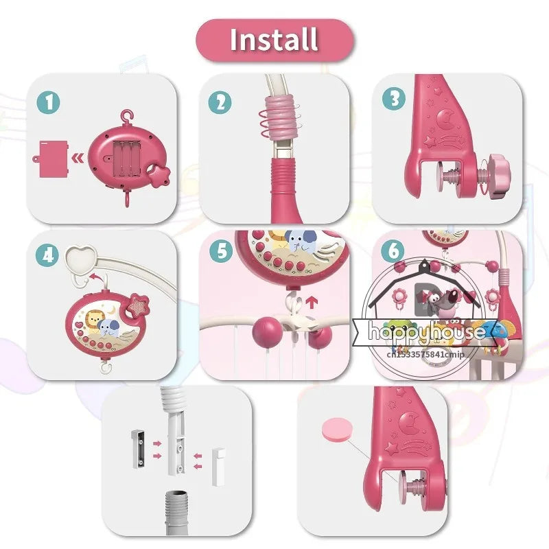 Musical Baby Crib Mobile with Lights Music Projection for Infants