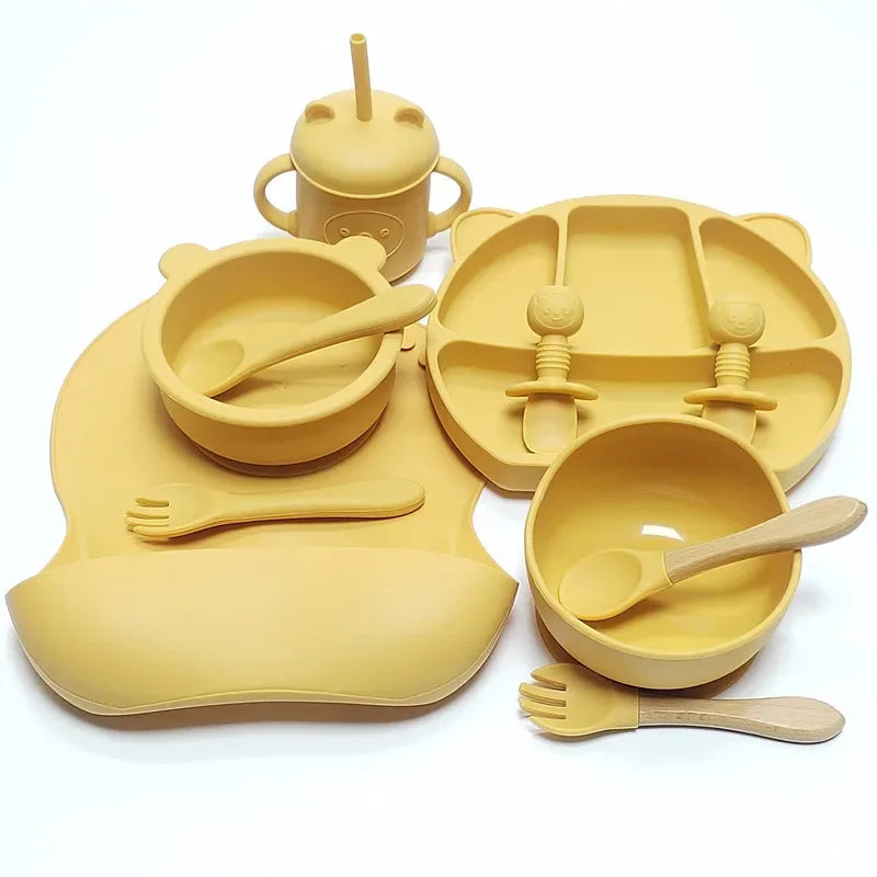 Children's Silicone Tableware Set 11 pieces