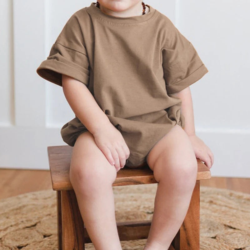 Bubble Romper Tee - Sand