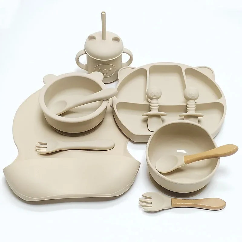 Children's Silicone Tableware Set 11 pieces