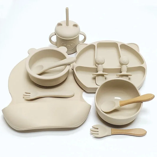 Children's Silicone Tableware Set 11 pieces
