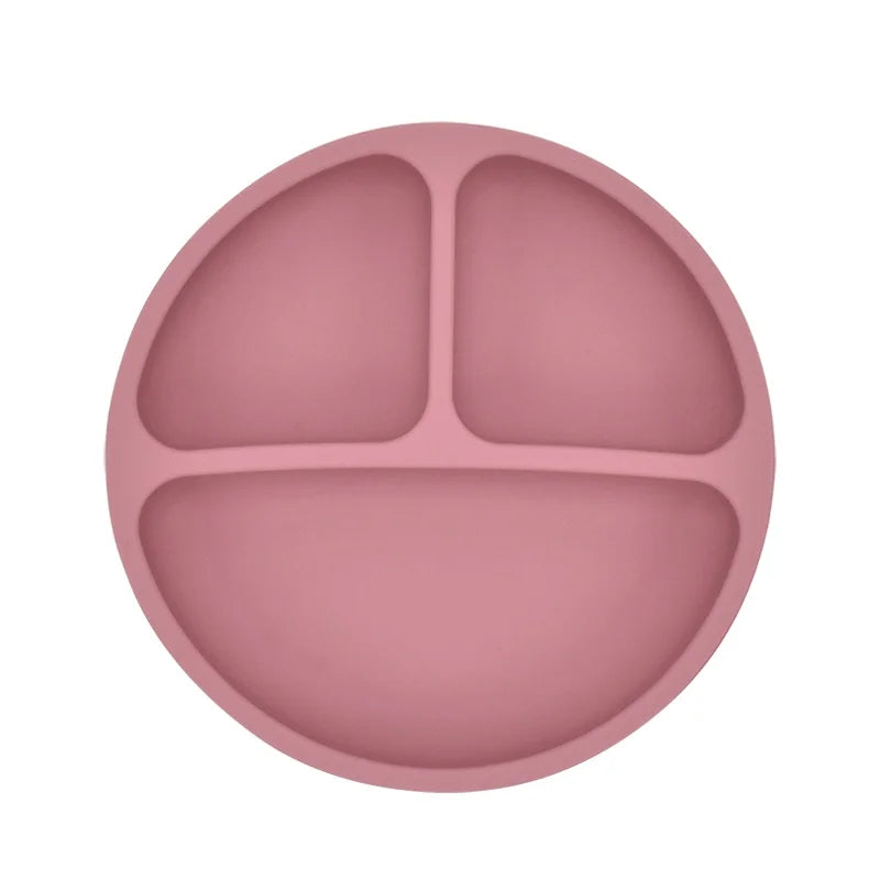 Baby Silicone Plate + Spoon + Fork Set