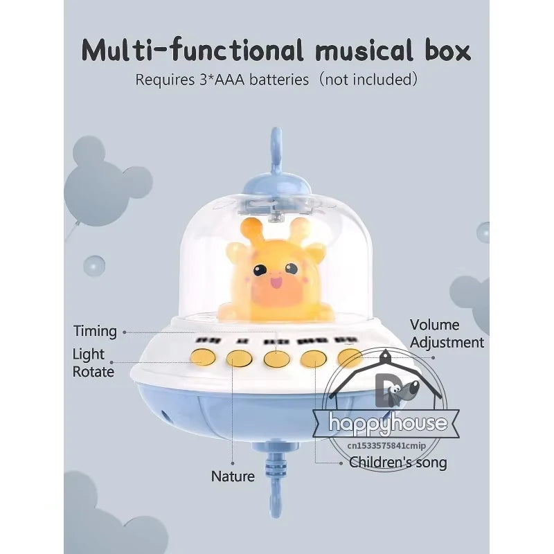 Musical Baby Crib Mobile with Lights Music Projection for Infants