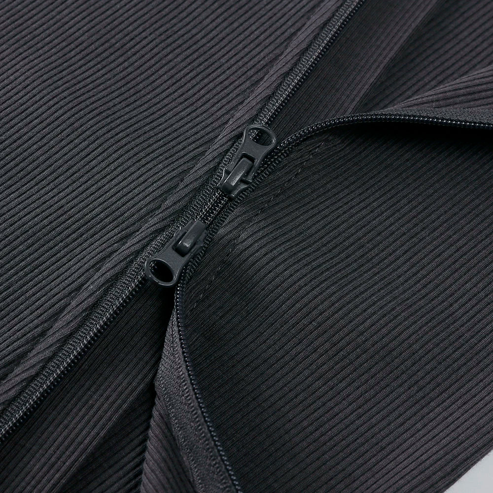 Bamboo Ribbed Onesie - Charcoal