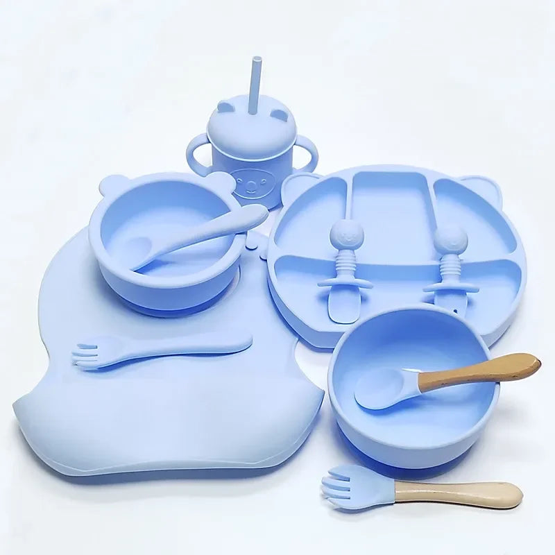Children's Silicone Tableware Set 11 pieces