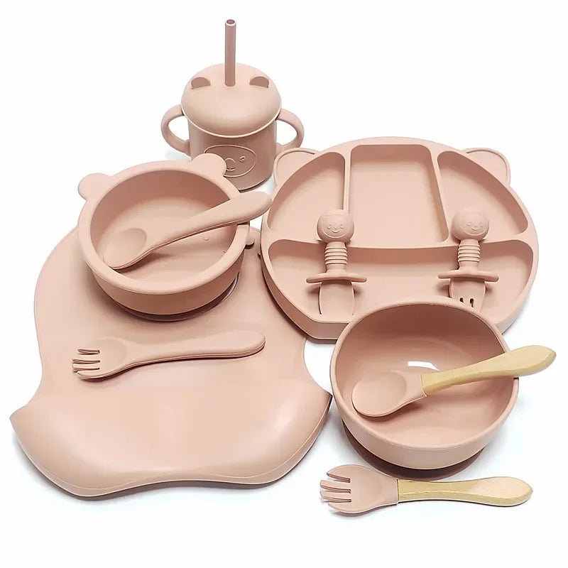 Children's Silicone Tableware Set 11 pieces