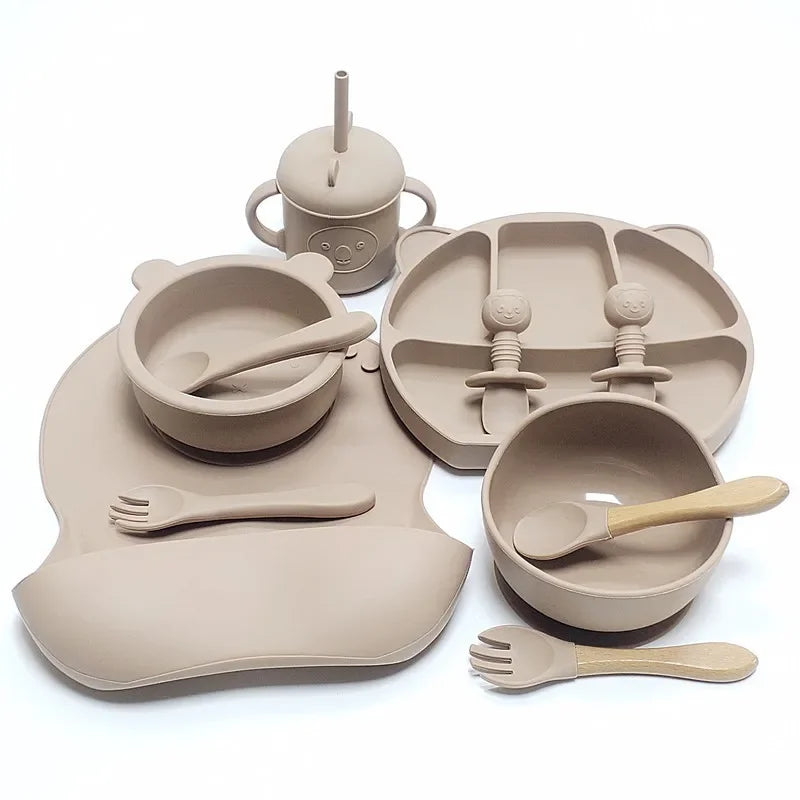 Children's Silicone Tableware Set 11 pieces