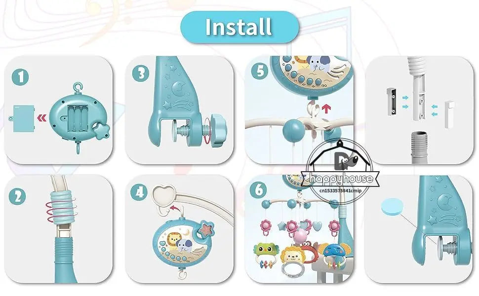 Musical Baby Crib Mobile with Lights Music Projection for Infants