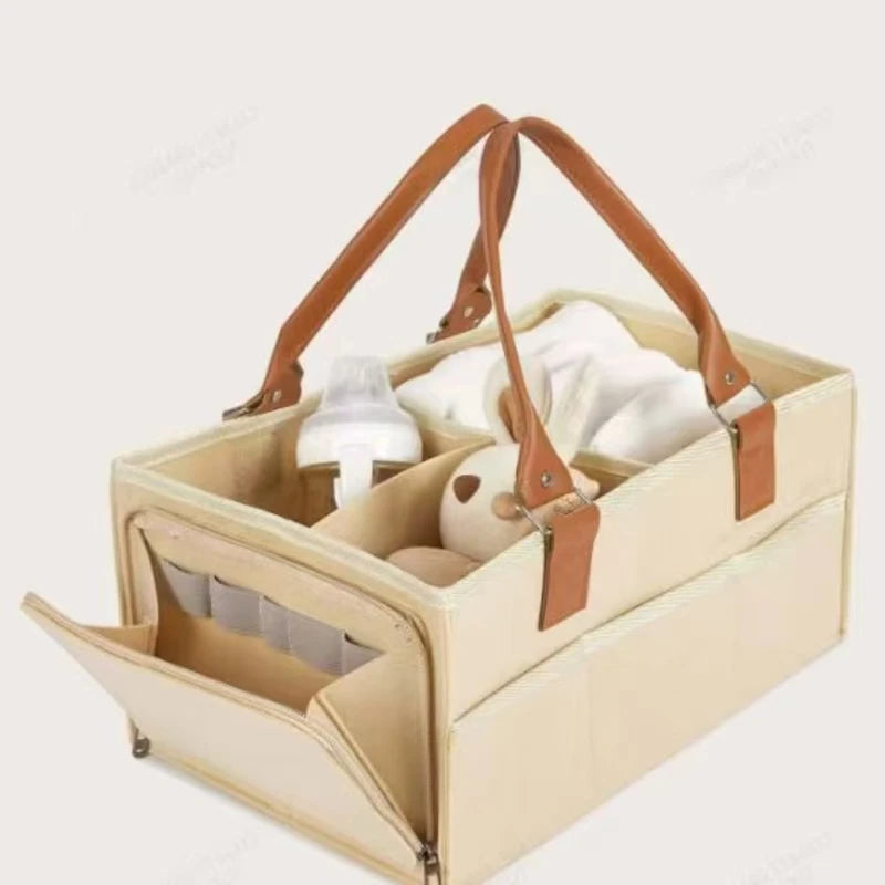 Felt zipper multifunctional storage basket