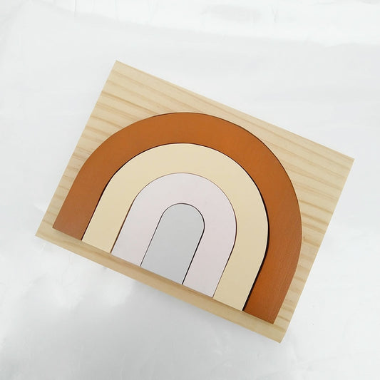 Wooden Rainbow Block Set