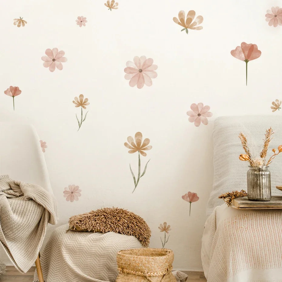 Nursery Wall Decals | Watercolor Flowers