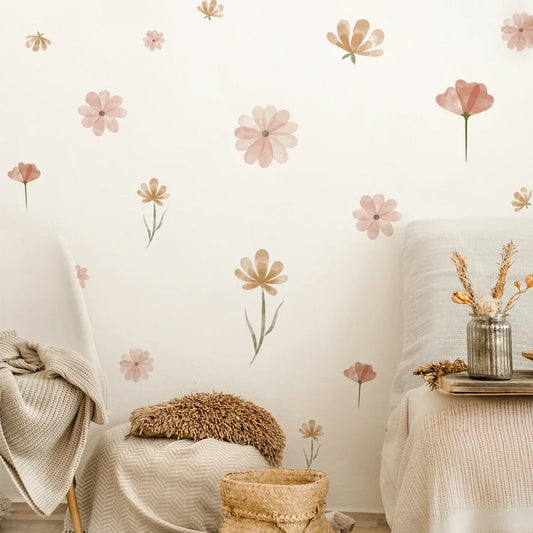 Nursery Wall Decals | Watercolor Flowers