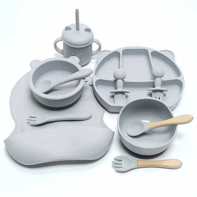 Children's Silicone Tableware Set 11 pieces