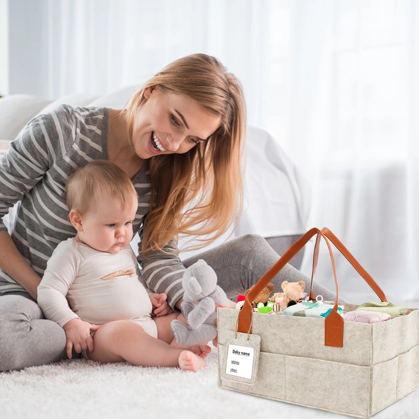 Portable Diaper Caddy Organizer