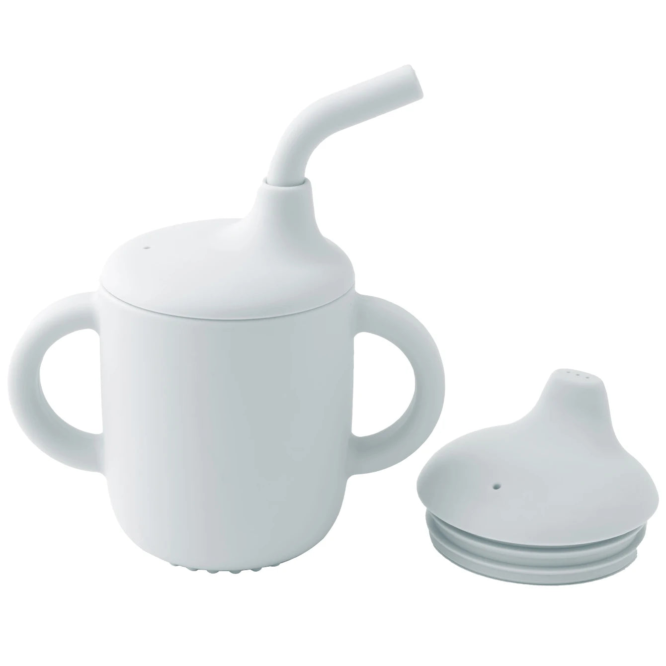 Cool Kids 1 piece Silicone Straw Cup With Two Lids