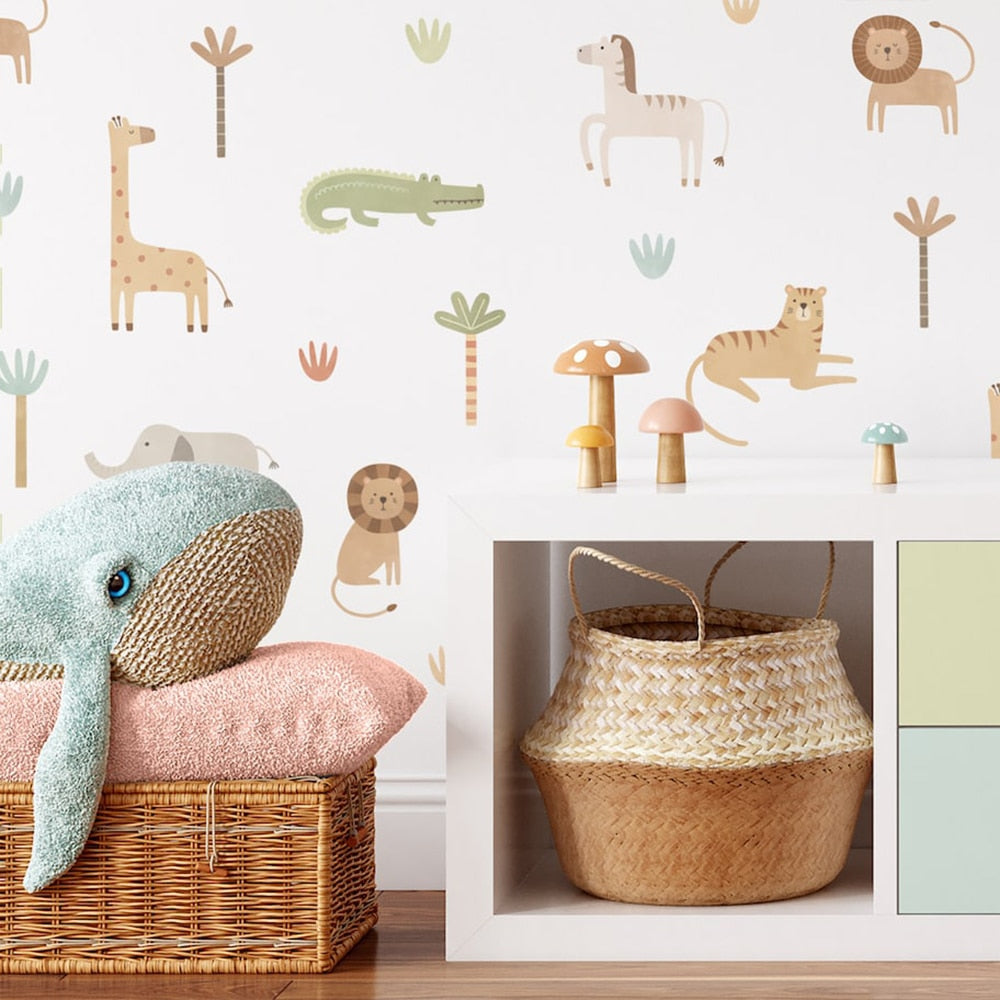 Nursery Wall Decor | Pastel Safari Theme