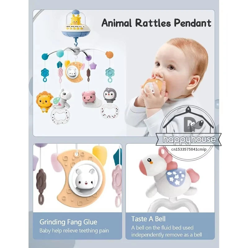 Musical Baby Crib Mobile with Lights Music Projection for Infants