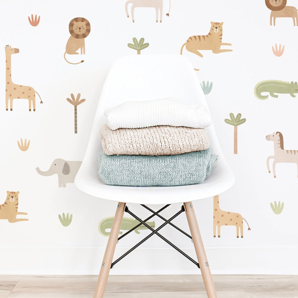 Nursery Wall Decor | Pastel Safari Theme