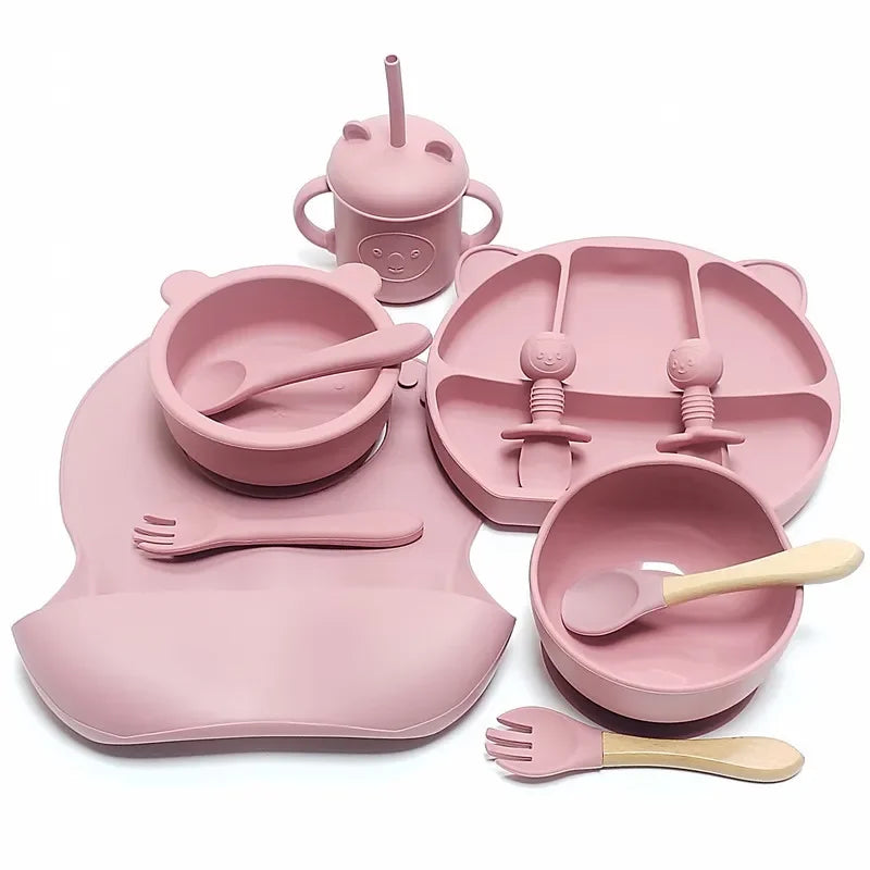 Children's Silicone Tableware Set 11 pieces