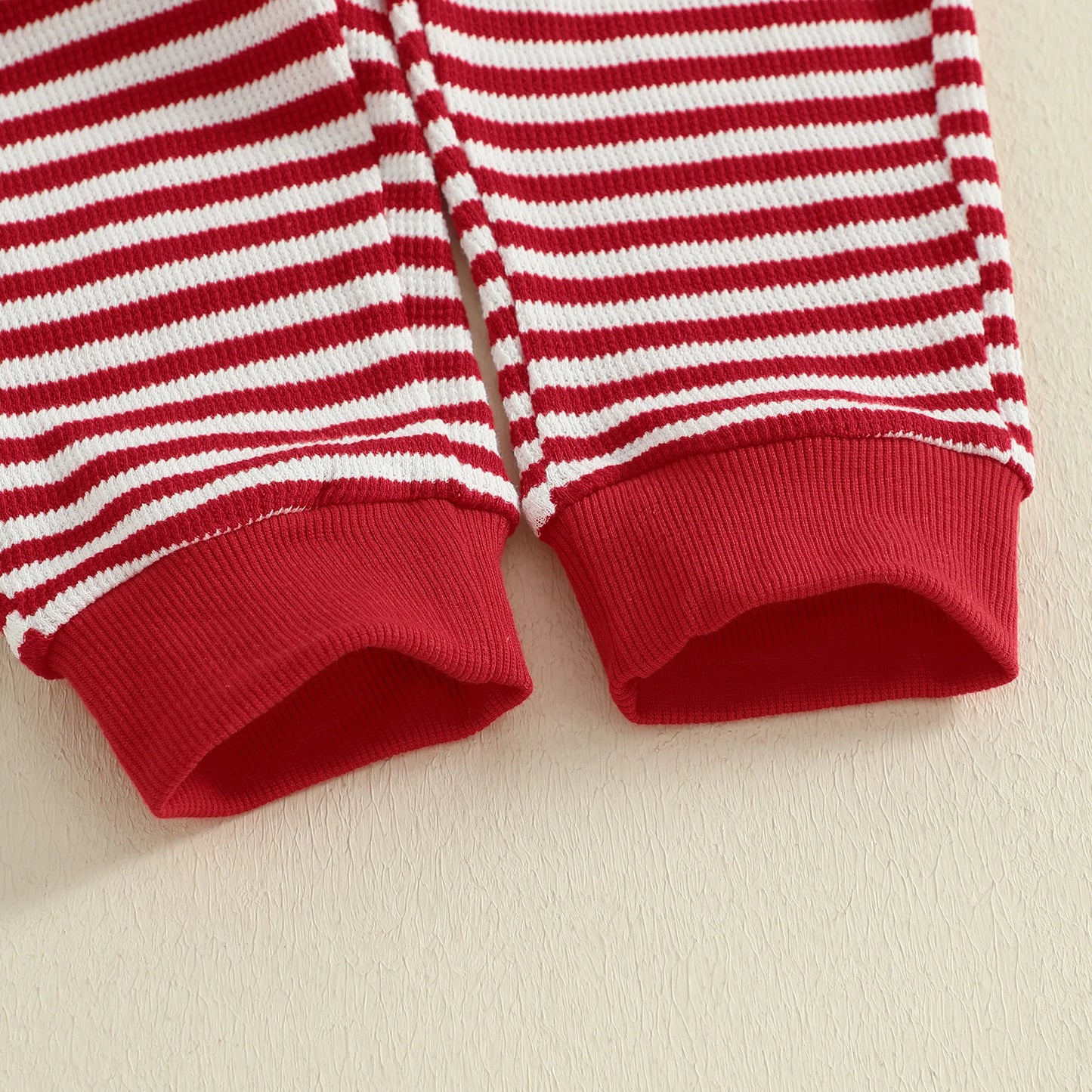 Christmas Reindeer Striped Baby Pajama Set