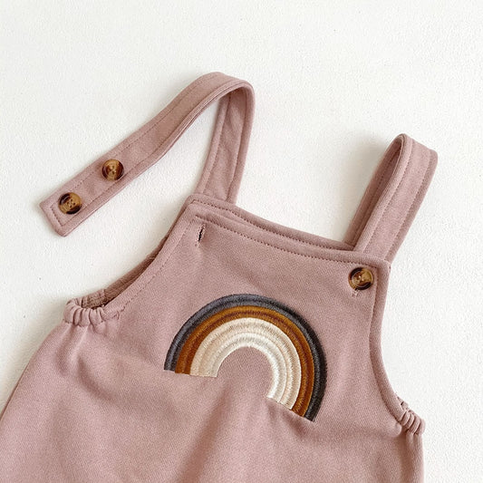 Rainbow Overalls in Rosebrown