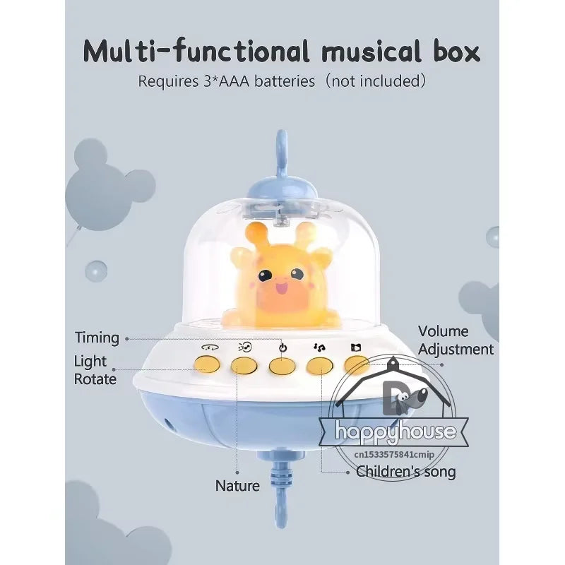 Musical Baby Crib Mobile with Lights Music Projection for Infants