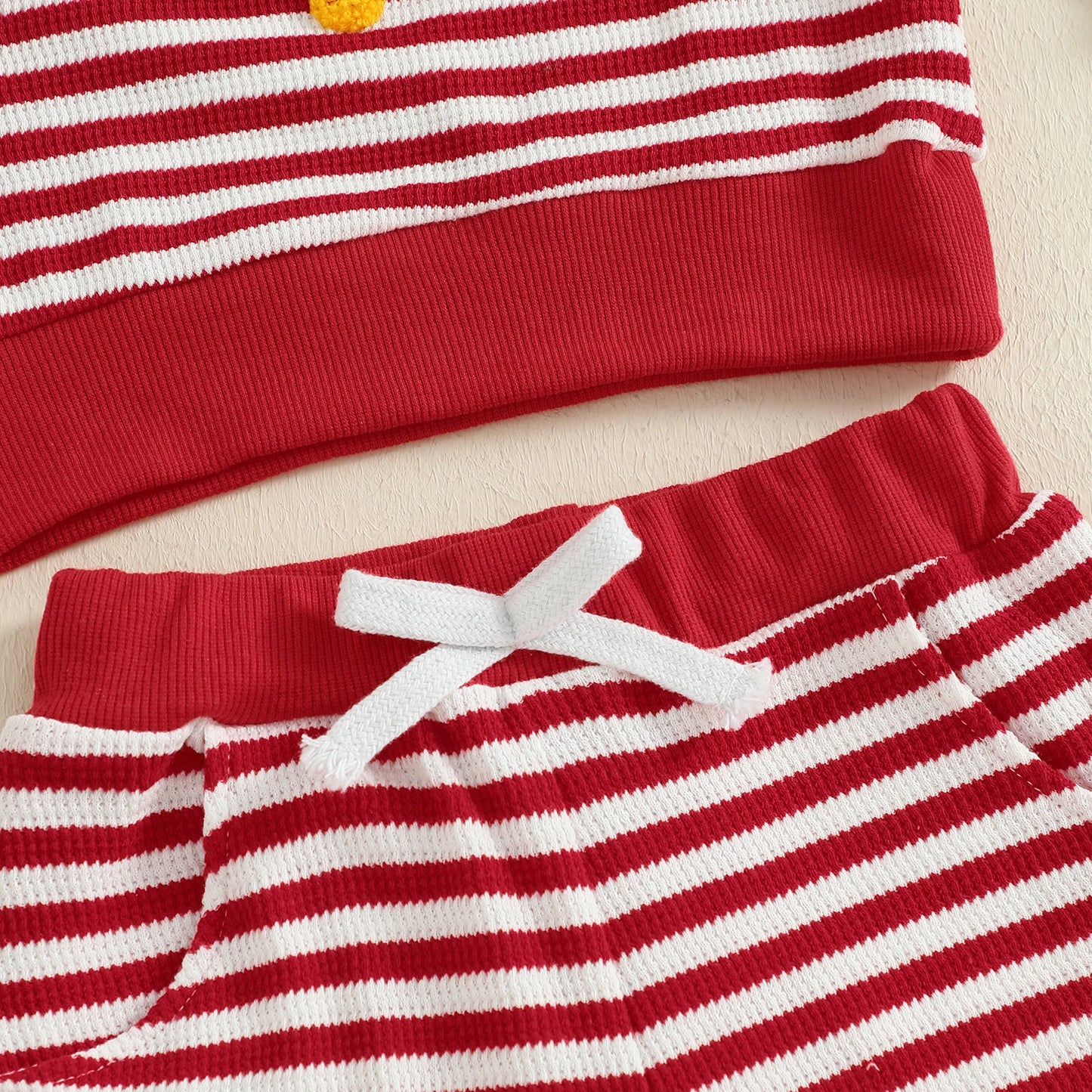 Christmas Reindeer Striped Baby Pajama Set