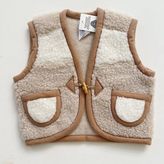 Cozy Wool Knit Two-Toned Vest