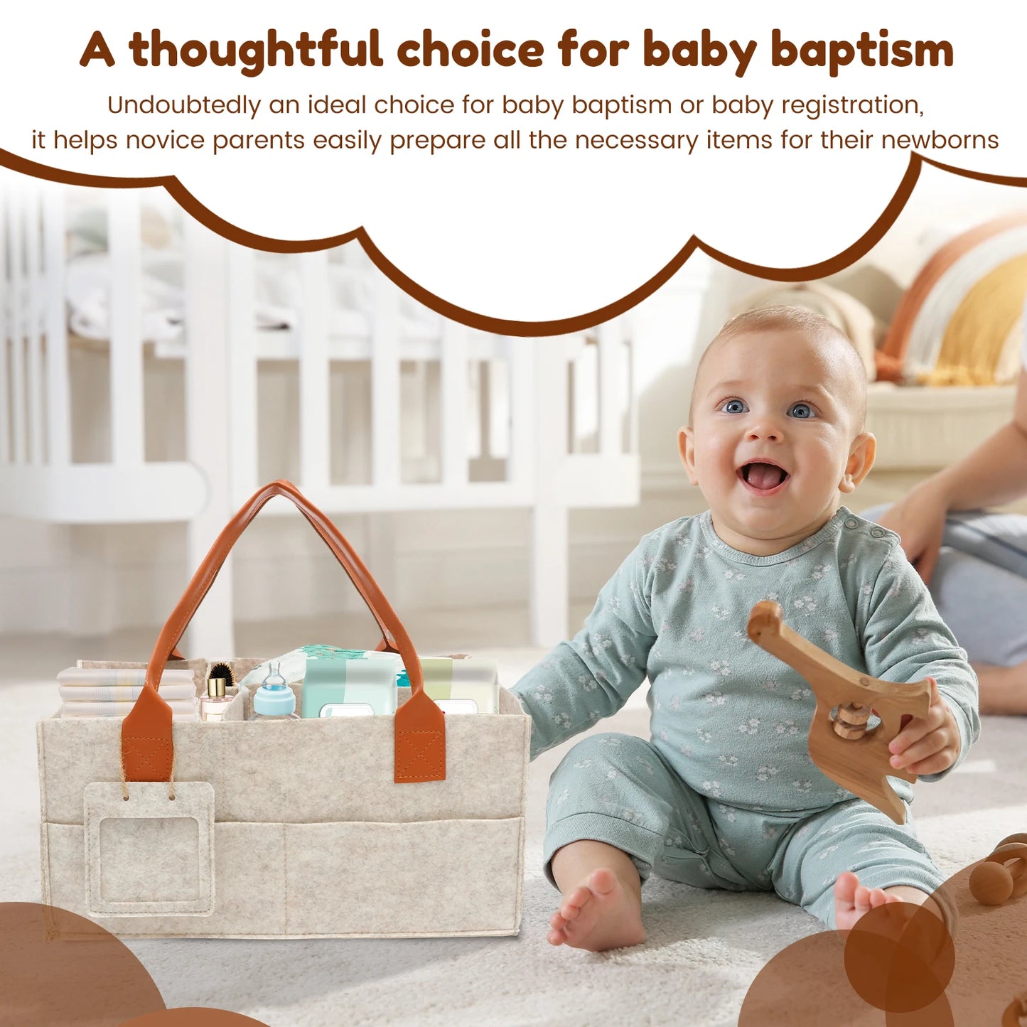 Portable Diaper Caddy Organizer