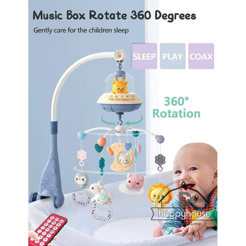Musical Baby Crib Mobile with Lights Music Projection for Infants