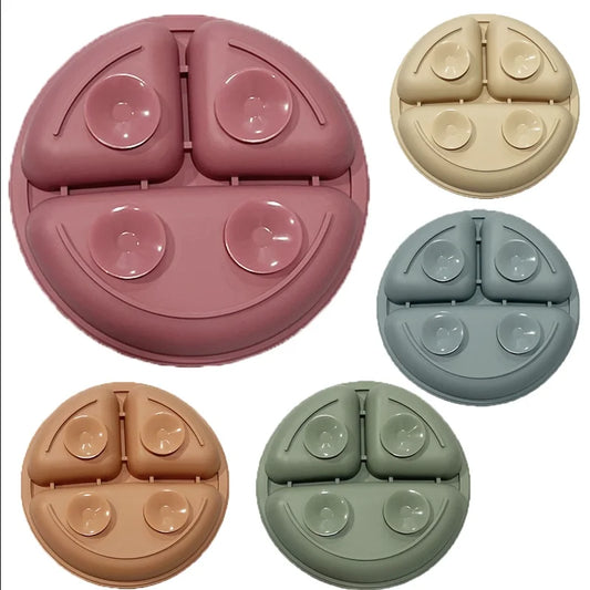 Baby Silicone Plate + Spoon + Fork Set