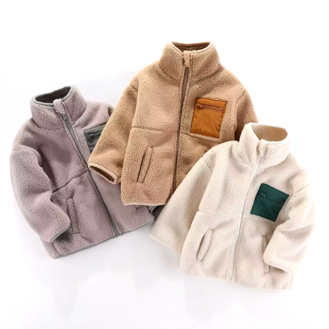 Fleece Pocket Zip Up Sweater