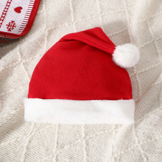 Christmas Baby Newborn Santa Costume 3Pcs Sets 0-4Y Baby Girl Boy