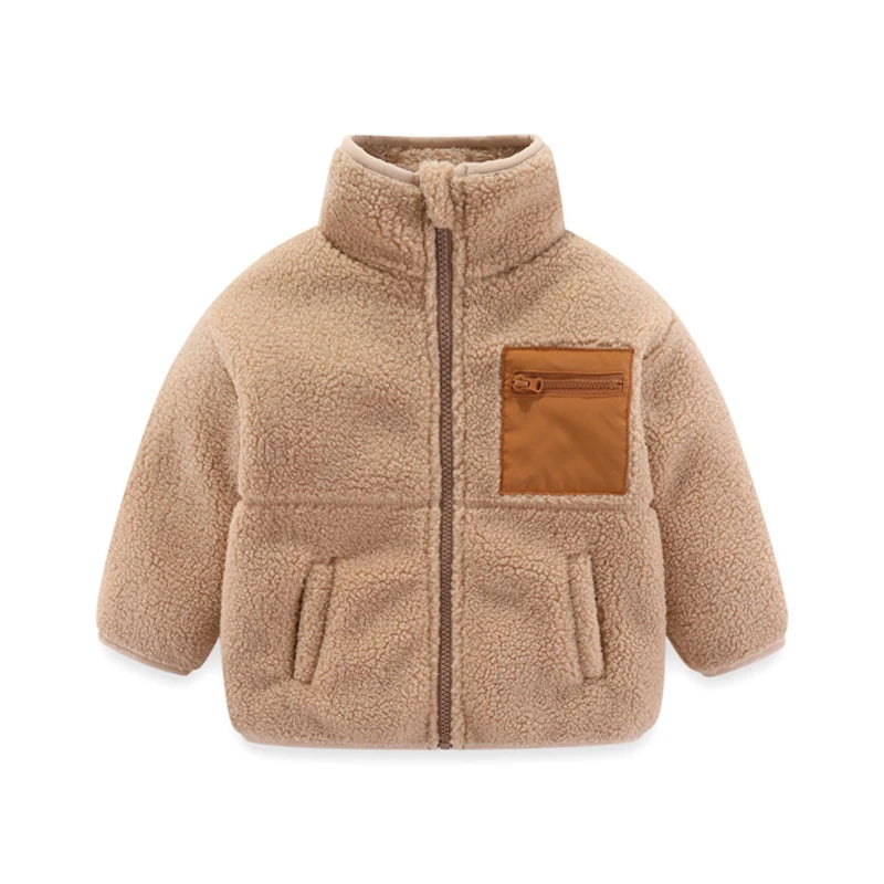 Fleece Pocket Zip Up Sweater