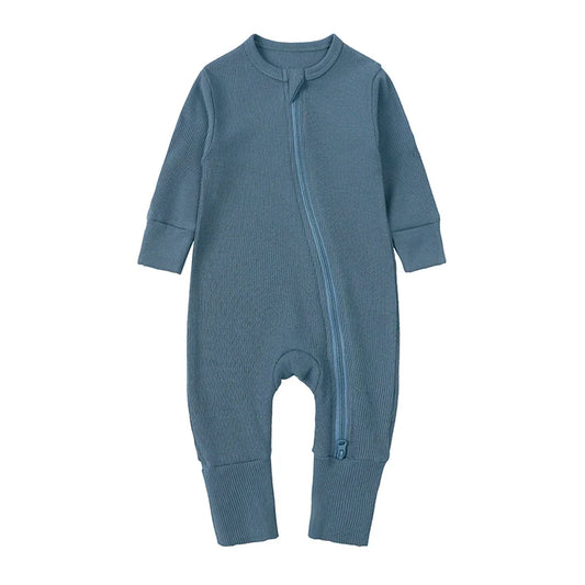 Bamboo Ribbed Onesie - Blue