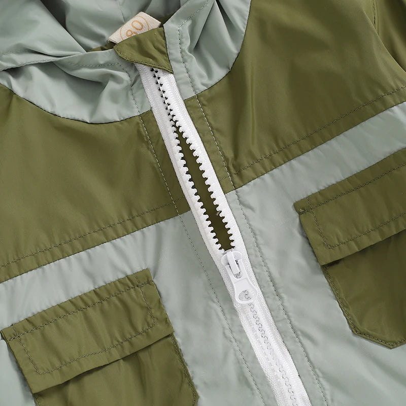 Boys Lightweight Patchwork Windbreaker